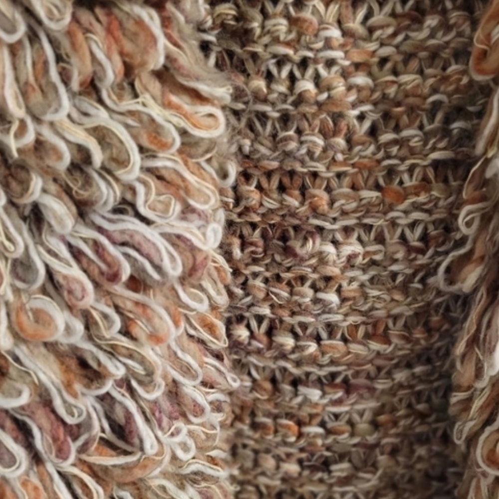 ANTHROPOLOGIE Hand Knit by Dollie Sherbet Loop Fringe Sweater Vest - Picture 5 of 7